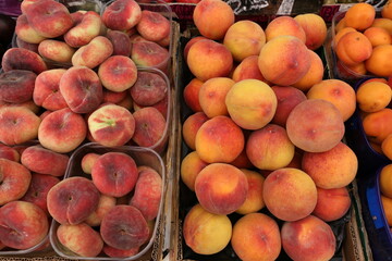 Fruits and berries are sold at the market