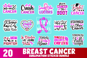 Fototapeta premium breast cancer sublimation bundle