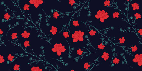 illustration pattern background flowers wallpaper nature