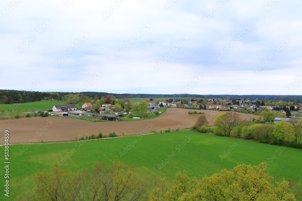 Wall mural arial photo of the landscape in germany in joachimsthal, brandenburg (from biorama-projekt tower)