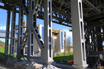New Niederfinow ship lift, Oder Havel Canal, Brandenburg, Germany