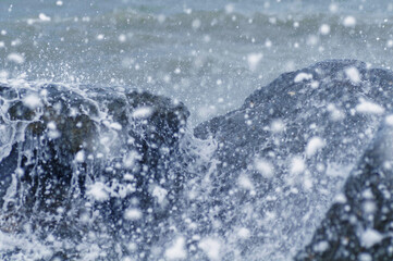 water drops on the water