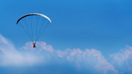 Hang gliding is an air sport or recreational activity