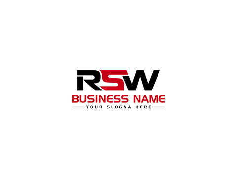 Simple RSW Logo Letter, Colorful RS r s w Logo Icon Vector Image With Colorful Letter Image Design For All Kind Of Use