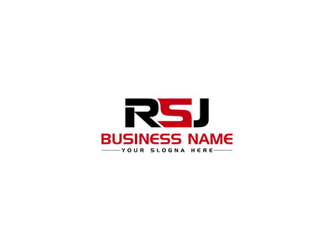 Simple RSJ Logo Letter, Colorful RS r s j Logo Icon Vector Image With Colorful Letter Image Design For All Kind Of Use