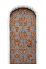 Antique Door with Golden Ornament.