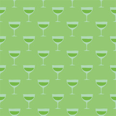 Vermouth glass seamless pattern, great design for any purposes. Doodle style. Hand drawn image. Color repeat template. Party drinks concept. Freehand drawing. Cartoon sketch graphic draft