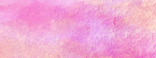 Beautiful and lovely pink watercolor background, painted pink paper texture with space, beautiful pink and yellow or brown mix colorful background for wallpaper, cover, decoration and design.