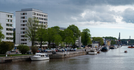 Boats sailing on the river