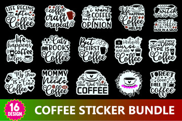 coffee sticker bundle