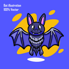 vector cartoon animal bat