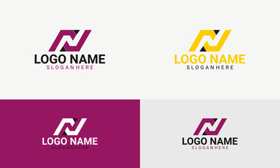 Creative N and U Letter Logo Design