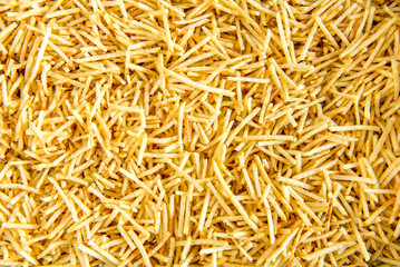 straw potato chip texture background.