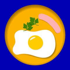 Postcard - paper scrambled eggs