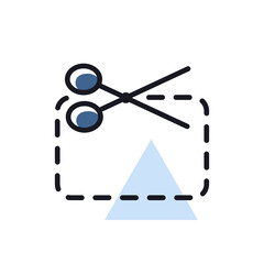 Coupon cutting vector flat icon