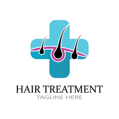 Hair treatment logo removal logo vector image design illustration