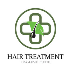 Hair treatment logo removal logo vector image design illustration