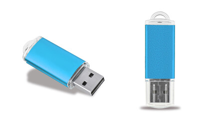 USB flash drive, flash memory, on a white background