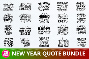 new year quotes bundle - obrazy, fototapety, plakaty