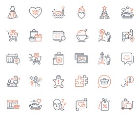 Holidays icons set. Included icon as Scuba diving, Miss you and Honeymoon travel web elements. Smile face, Luggage trolley, Map icons. Dress, Ice cream, Photo album web signs. Cross sell. Vector