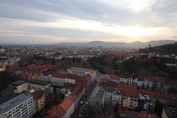 Obraz premium Graz Sonnenuntergang