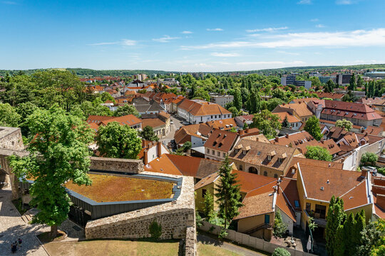 Panoramic view of Eger, Hungary.