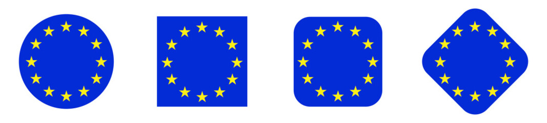 the flag of europe is depicted in EPS10 forms