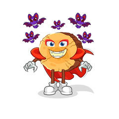 round log Dracula illustration. character vector
