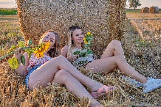 girls in a field
