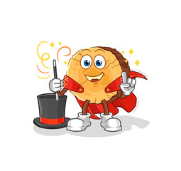round log magician illustration. character vector