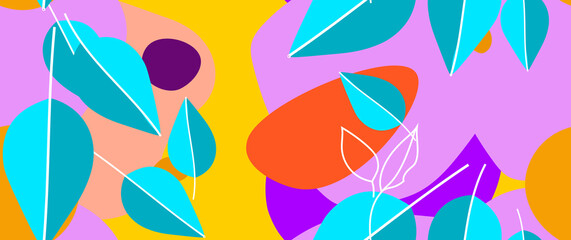 Bold Pattern Tropical Leaf Jungle Modern Motif