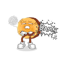 round log very pissed off illustration. character vector