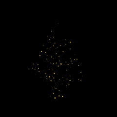 Falling Snow flakes golden pattern Holiday Vector