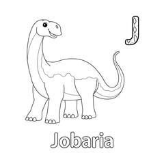 Jobaria Alphabet Dinosaur ABC Coloring Page J