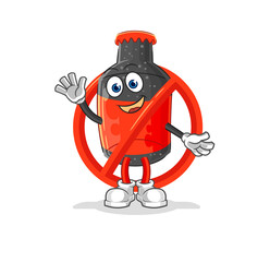 Naklejka premium say no to cola mascot. cartoon vector