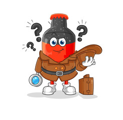 cola detective vector. cartoon character