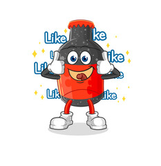 cola give lots of likes. cartoon vector