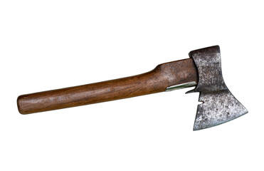 Old rusty axe.