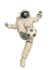 astronaut playing football