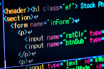 HTMLコーディング・WEBシステム開発・マークアップ言語のイメージ