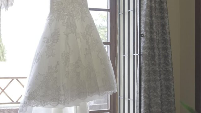 bride in a beautiful wedding dress at the ceremony