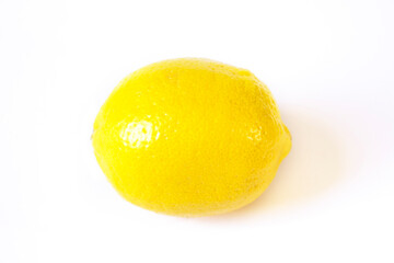 yellow lemon on a white background