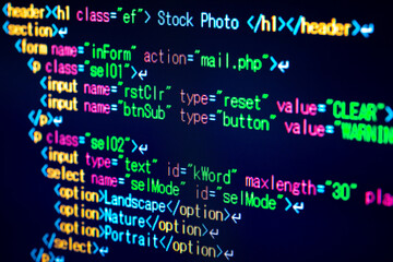 WEBシステム開発・HTMLコーディング・マークアップ言語のイメージ