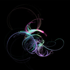 purple abstract element on black background, digital graphic, background, modern design