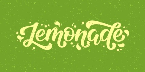 Lemonade Lettering Vector illustration. Template for label, clothes, t shirt, cover, poster, post card, banner, social media