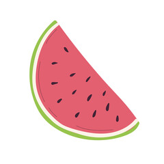 Isolated sketch of a watermelon icon Flat design Vector