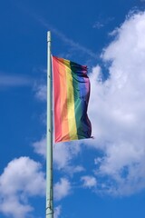 Regenbogenfahne in Köln am Rhein