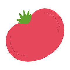 Isolated sketch of a tomato icon Flat design Vector