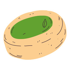 Isolated sketch of a vegan cheese icon Vector