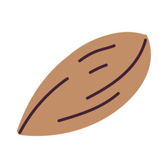 Isolated sketch of an almond icon Vector